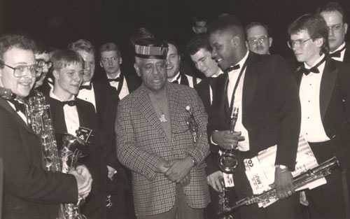 Dizzy Gillespie with the EIU Jazz Ensemble in 1990