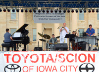 Kevin Hart & the Vibe Tribe with David Hoffman at the Iowa City Jazz Festival